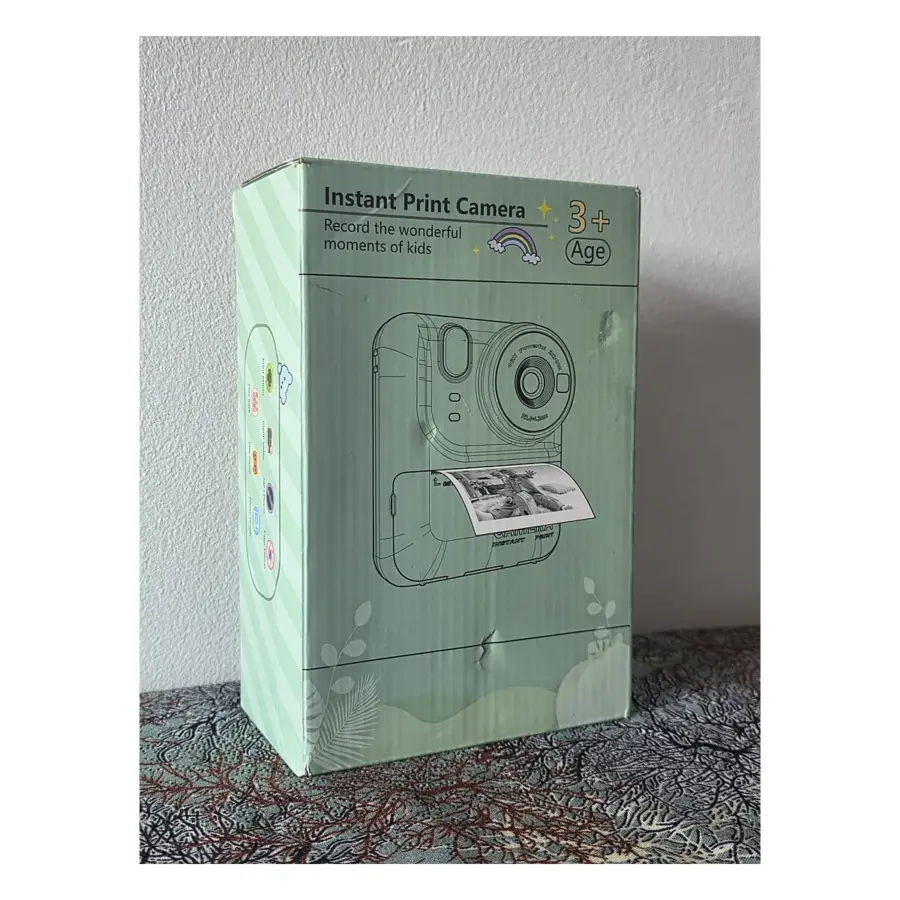 Original Instant Print Camera retail box marked for ages 3 and up