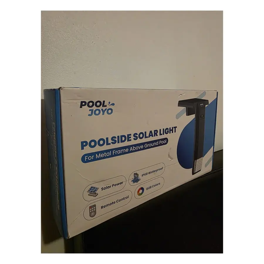 Pool JOYO Poolside Solar Light retail box for metal frame above-ground pools